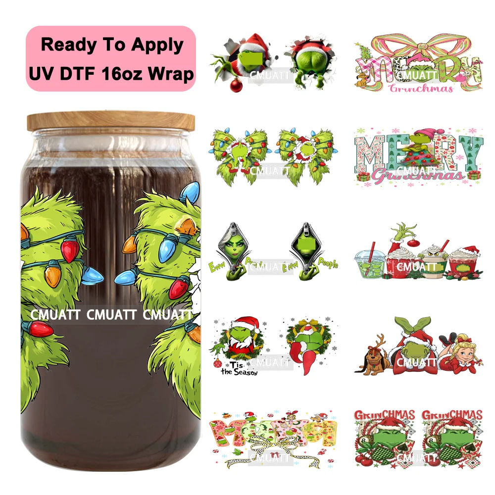 عيد ميلاد سعيد يعني غي جرلي عطلة الأشعة فوق البنفسجية DTF ملصقات جاهزة لتطبيق كأس التفاف تسميات مخصصة لتقوم بها بنفسك الحرفية لأكواب ليبي الزجاجية