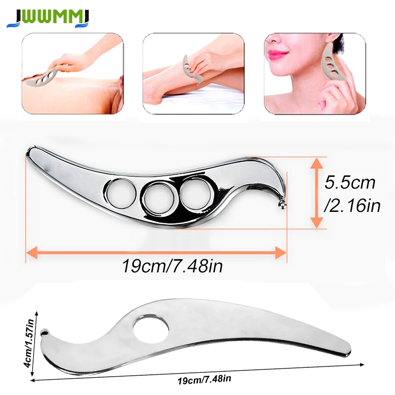 

1pcs Myofascial Releaser Muscle Scraper Tool Patented Massage Grade Body Gua Sha Stainless Steel Fascia Massage Guasha Tool