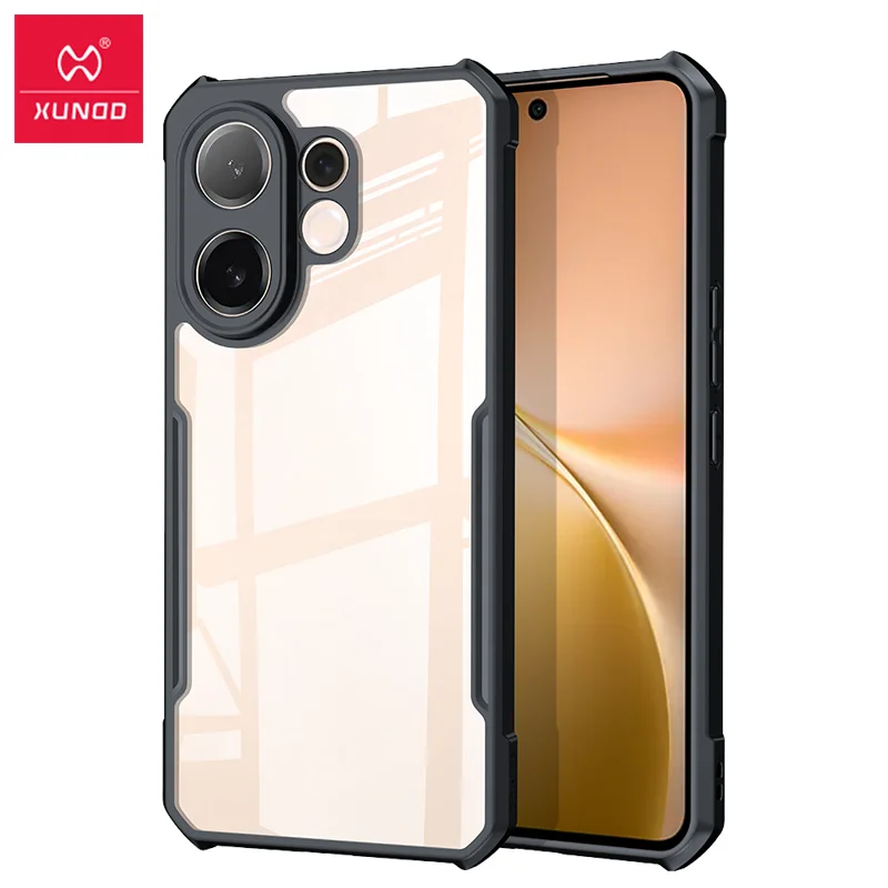 

For VIVO V60 Case XUNDD Anti-drop Airbags TPU Hard PC Transparent Lens Protection Phone Cover