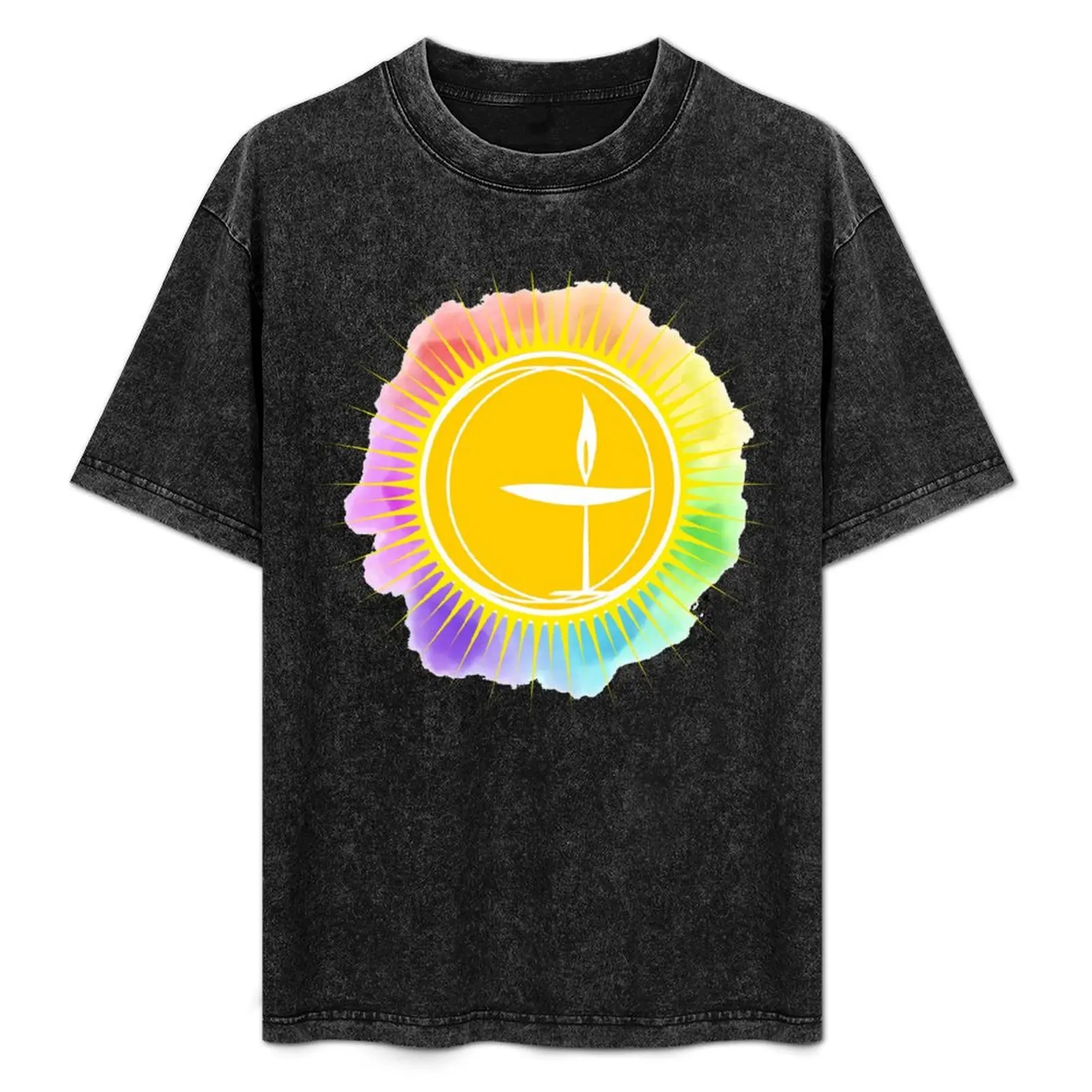 

UU Chalice Rainbow Sun T-Shirt UV Sun Protection Tee Shirt