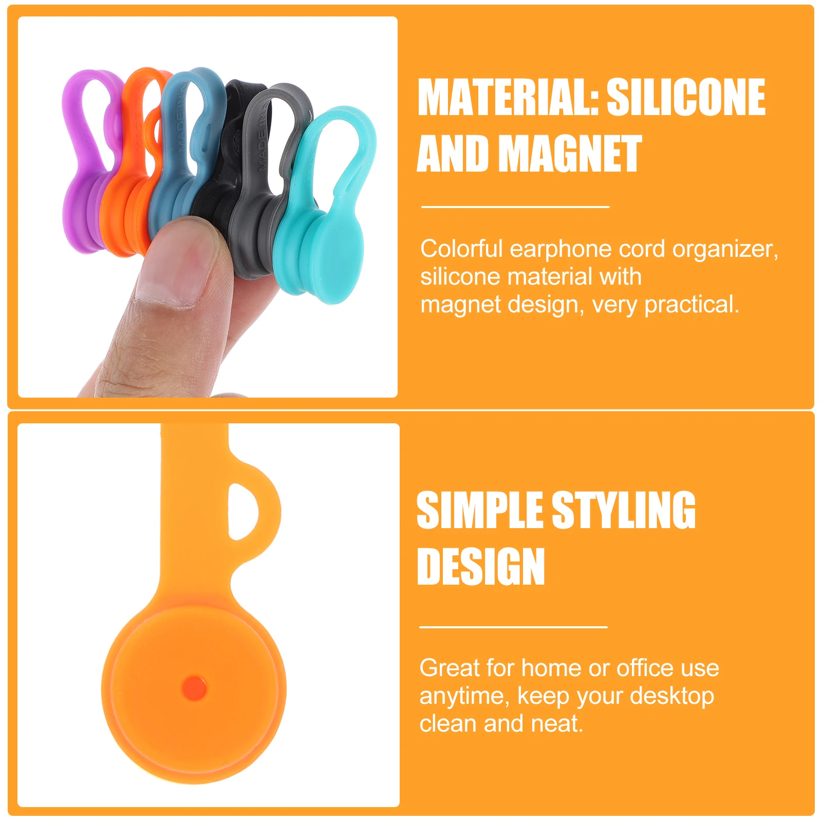 

5 Pcs Winder Wire Organizer and Cables Chargers Order Organiser Protector for Pick up Magnet Holder