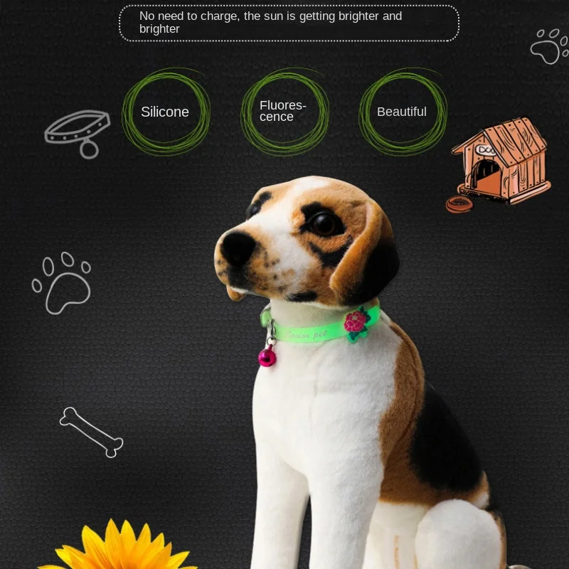 

1Pc Fashion Pet Dog Collar Puppy Silicone Glow In The Dark Dogs Cats Necklace Light Luminous Neck Ring Accessories Drop Shipping