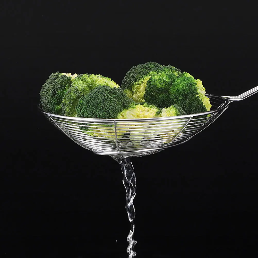 

Thickened Stainless Steel Colander Spoons Oil Strainer Spoon Heat Resistant Kitchen Gadgets Hot Pot Frying Filtering Serving