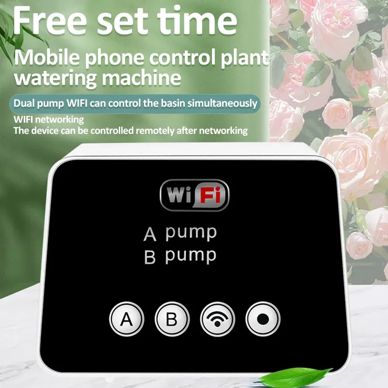 WIFI Intelligent Garden Watering System Double Pump Automatic Drip Irrigation System Remote APP Controller for Plant Flower