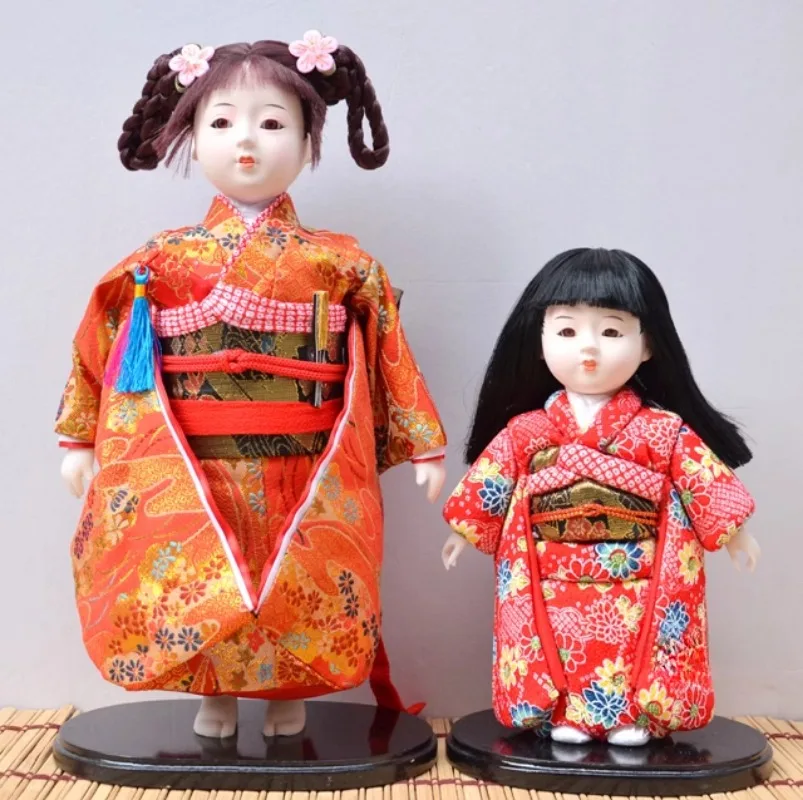 

Retro Japanese geisha Doll Action figures Kimono Statue Figurines Ornaments for Home Room Hotel Desk Cabinets Decor Crafts Gift