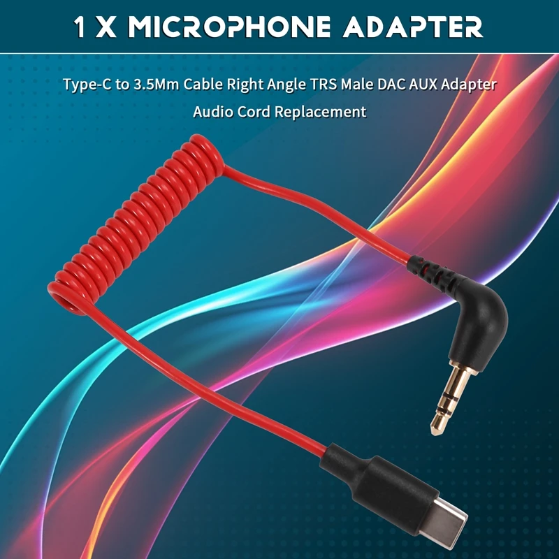 Type-C naar 3,5 mm kabel voor RODE Wireless Go II, haakse TRS mannelijke DAC AUX adapter audiosnoer vervanging