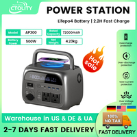 500W Portable Power Station 345WH/230WH Camping Lifepo4 Battery 220V /120V Outlets Power Bank UPS Function Backup Energy Storage