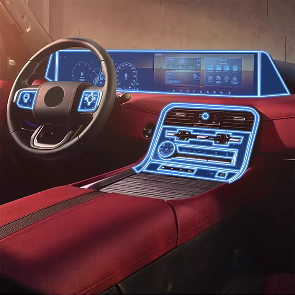 Car TPU Interior Protector Pre-cut Film For Nissan Patrol Armada 2025 LHD Auto Navigation Gear Panel Center Console Auto Cover