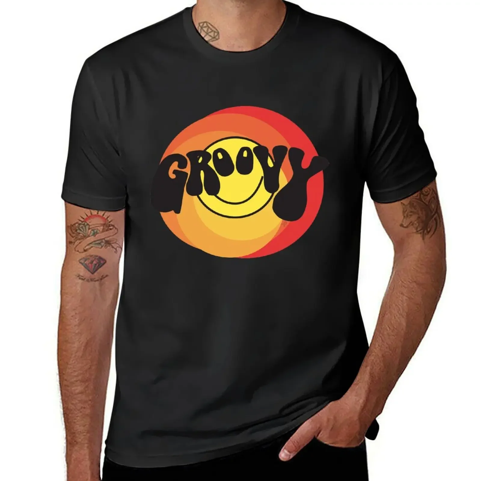 

Groovy - Retro shirt T-Shirt designer shirts oversized t shirt plus size clothes boys animal print big and tall t shirts for men