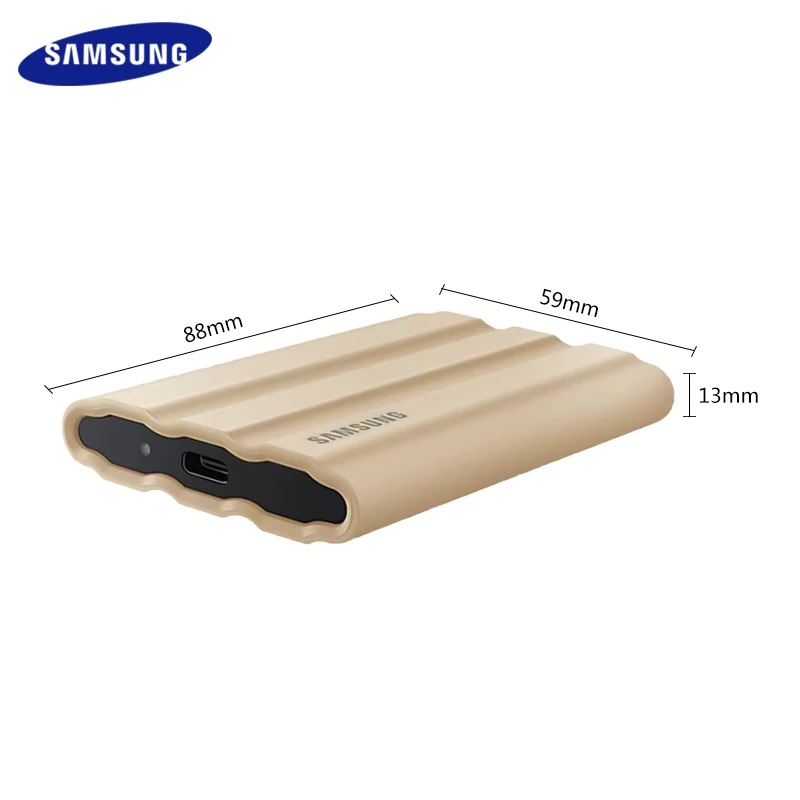 Samsung T7 Shield Nvme Snelheidsovertredingen 1050 Mb/s Usb 3.2 Type-C 1Tb 2Tb Draagbare Solid State Drive Blauw Wit Ssd Ip65 Encryptie Pssd