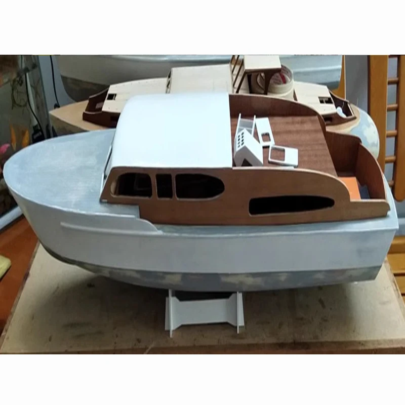 Ship Model 1/25 Catalina Yacht Model Basswood Laminate Processing Upgrade Version RC Boat Kit Simulation Assembly Kit