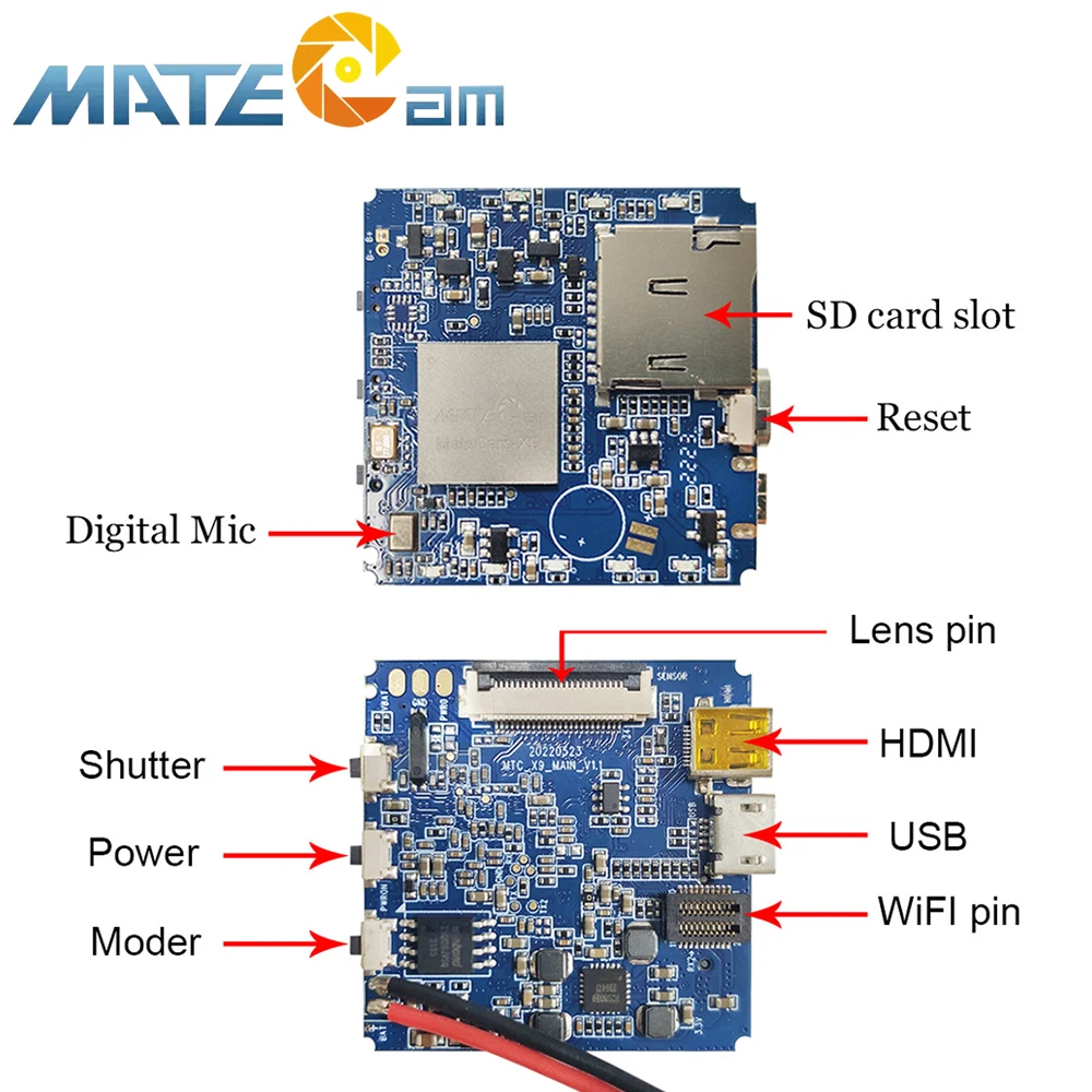 Matecam X7 X9 4K Video Mini Usb Camera Module NT96675 Compact Pcb Board Security With Wireless Wifi