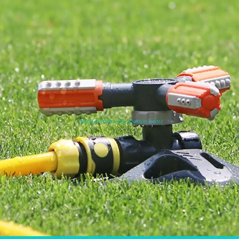 H7BF Automatic 360 Degree Rotating Sprinkler 3 Arms Water Connector Set Spraying Nozzle for Outdoor Garden Lawn Yard Irrigation
