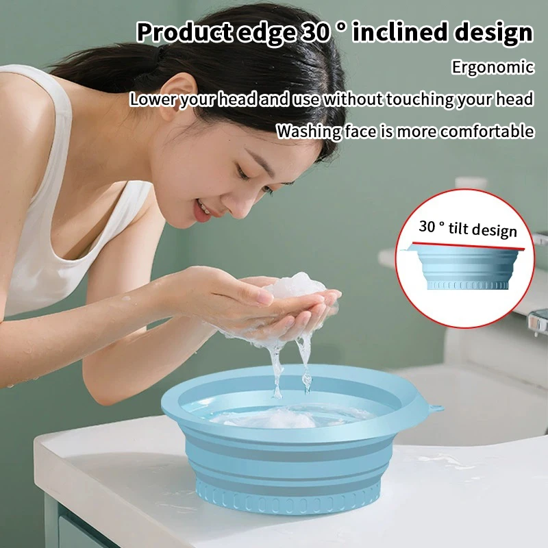 Protable Face Ice Bath Bowl For Facials Plunge Dipping Face Folding Ice Facials Washbasin Facials Skin Care Tool For Home Travel