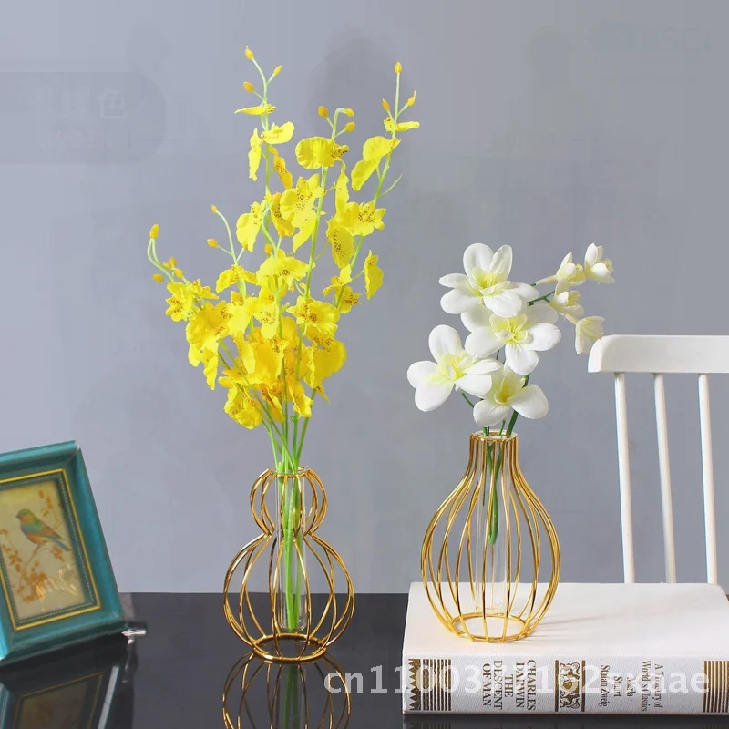 

Скандинавский свет, роскошная железная ваза, сферическая бутылка для цветов, форма тыквы, декоративный обеденный стол, столешница, декор для крыльца, металл