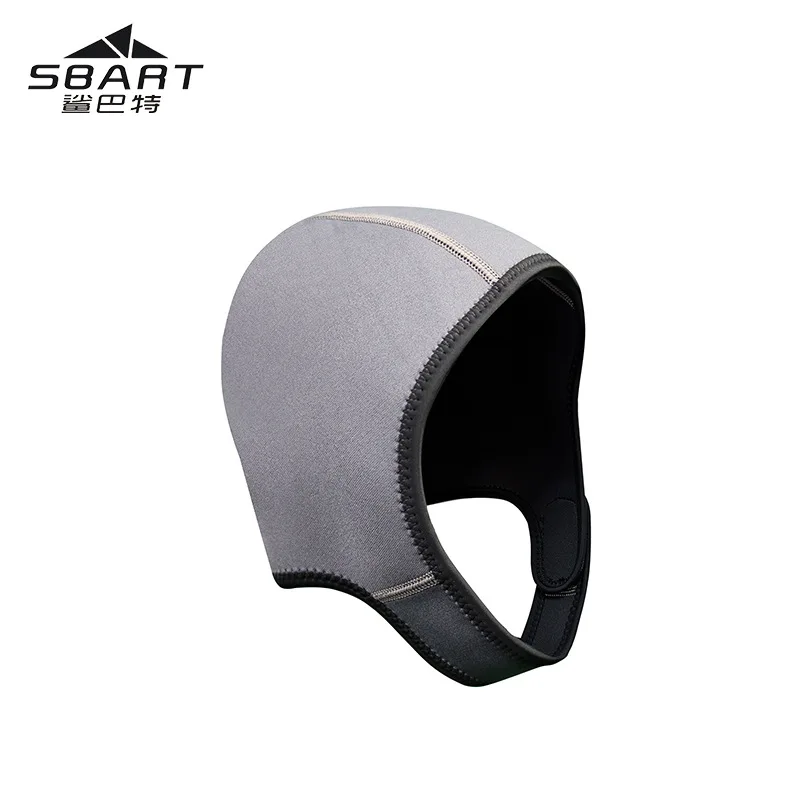 Capô De Mergulho, 2.5mm Neoprene Thermal Diving Cap, Stretchable Surf Swimming Cap Com Chin Strap para Adultos/Crianças