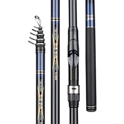 Shore casting fishing Carbon Rock Fishing Rod 2M3M4M5M Telescopic Rea Fishing Rod Rurfing Rotating Rod Carp Feeder Rock Fishing