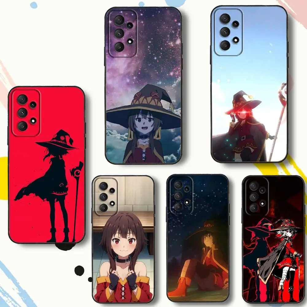 

Magician M-Megumin KonoSuba Phone Case For Samsung Galaxy A 80,72,73,91,53,22,51,52,5G,Plus,J,Note Soft Black Cover