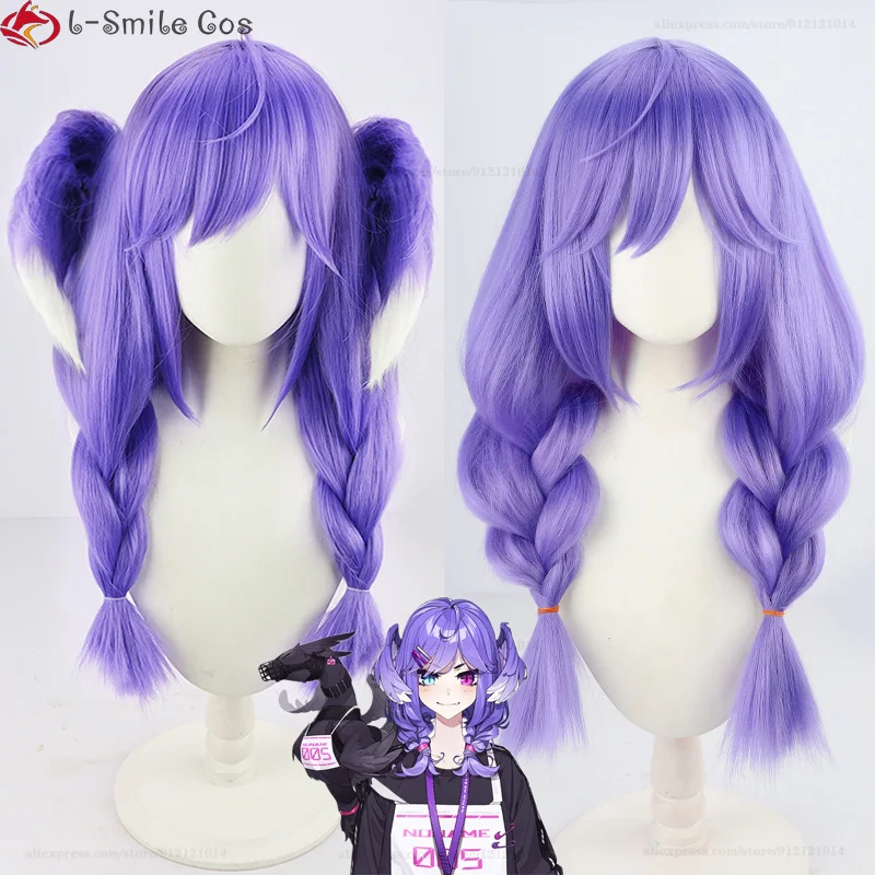 

YouTube Vtuber Idol Selen Tatsuki Cosplay Wig OBSYDIA Bold Braids Heat Resistant Synthetic Hair Halloween Anime Wigs + Wig Cap