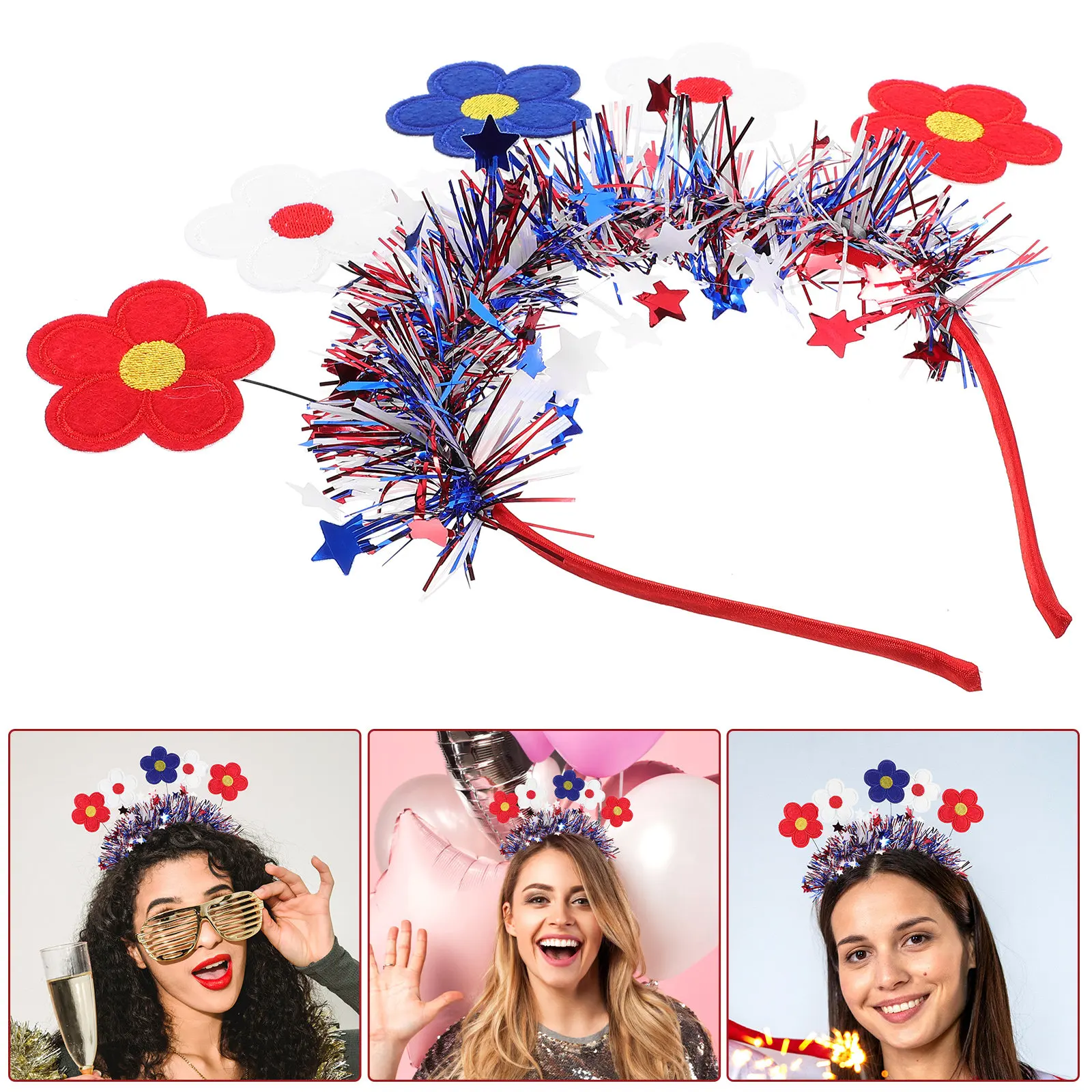 

Independence Day Headband Star Hair Hoop Festival Party Decorative Headdress 4Th Of July Hairbands Cosplay Supplies