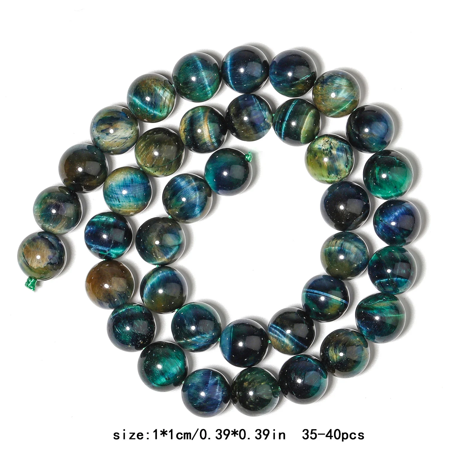 Natural Stone Green Blue Tiger Eye Beads Loose Round 6/8/10mm Charm Beads for Jewelry Making Handmade DIY Necklace Accessories