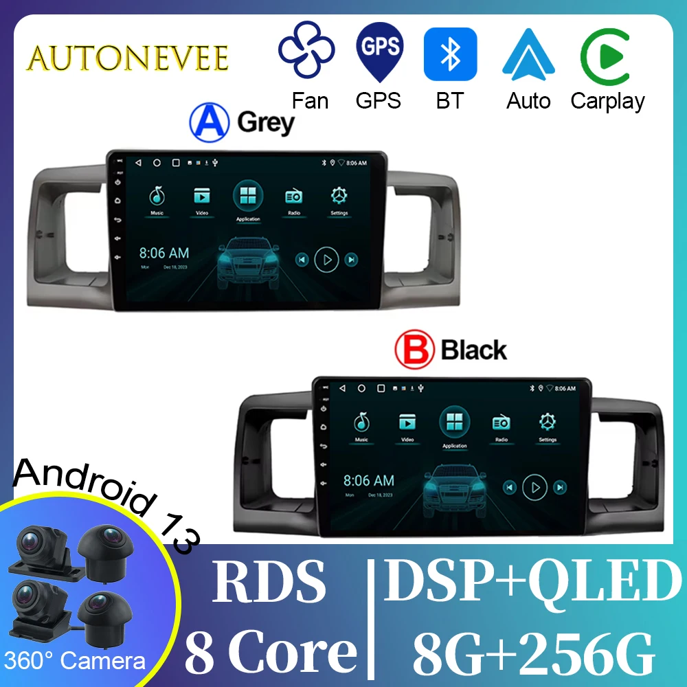 

Для Toyota Corolla E 120 E120 BYD F3 2007-2011 WIFI Android Авто Авто Радио GPS Навигация Мультимедиа Стерео Carplay Без 2din DVD