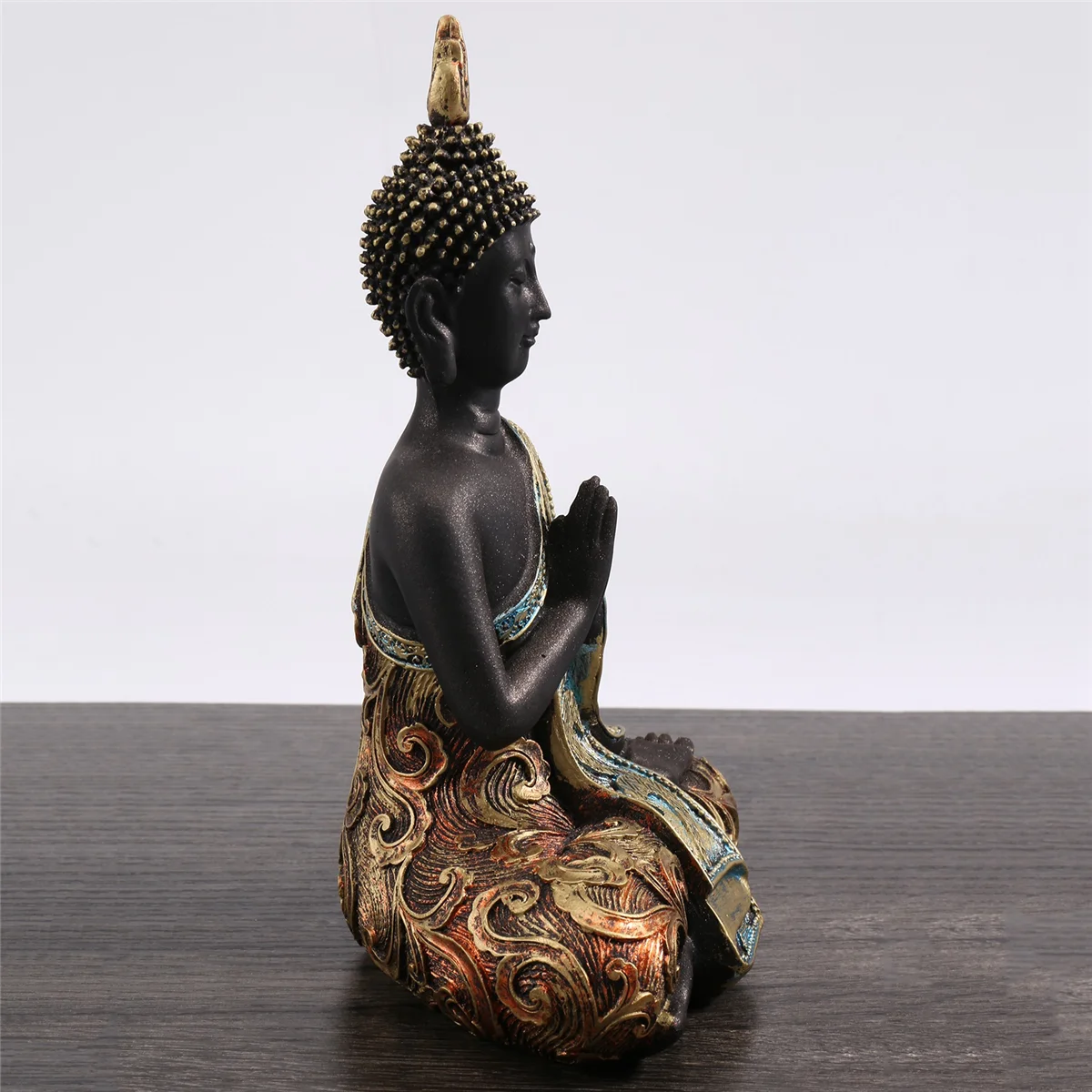 

Buddha Statue Thailand Sculpture Resin Handmade Buddhism Hindu Feng Shui Figurine Meditation Home Decor Ornament