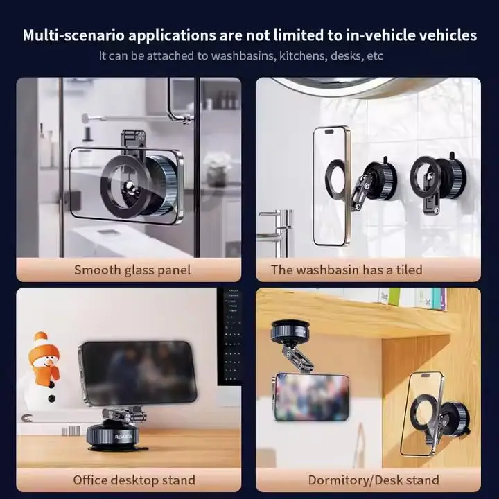 

Universal Magnetic Car Mount Phone Holder Folding 360° Rotation Vacuum Adsorption Strong Suction Holder For IPhone16-12 Series