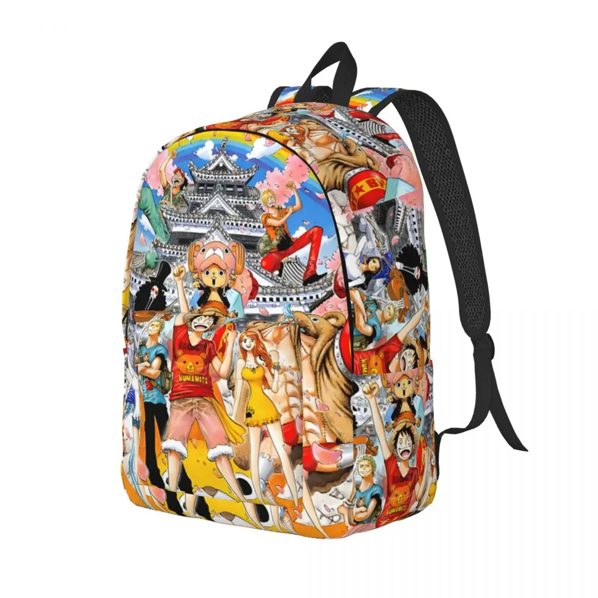 Storage Bag Manga Luffy Large Capacity One Piece Luffy High School Students Gift Versatile Schoolbag Travel