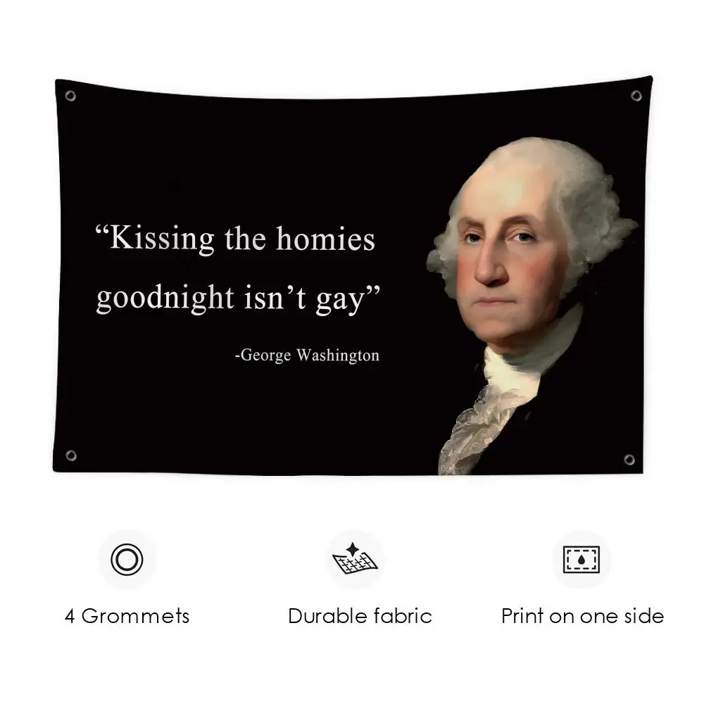 

Kissing Homies Goodnight Funny Quote Flags 3x5 Ft Custom Banner For Garage Door Room Decor Wall Out Decoration With Metal Buckle