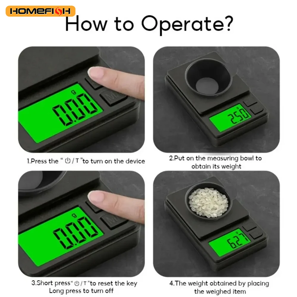 Báscula de bolsillo digital pesan báscula de gramos precisión 500g/0.01g Mini báscula de joyería