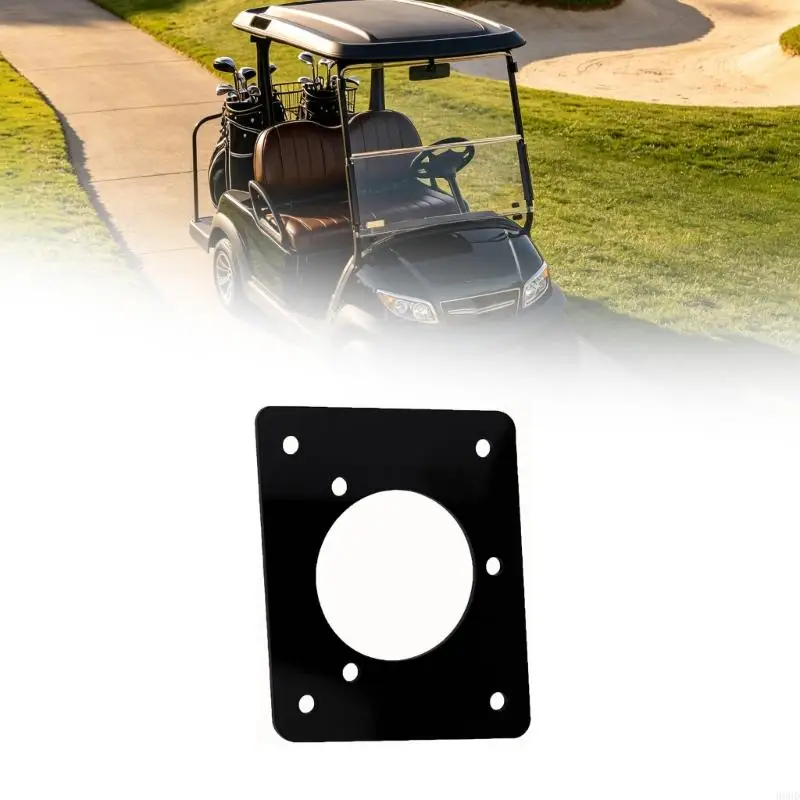 Golf Cart Port Adapter Plate for Charging Port Replacement, Acrylic Mounting Panel with Center Cutout and Drilled 69HD