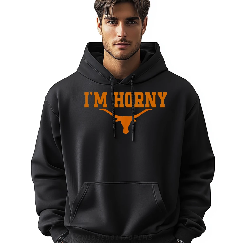 I m Horny Texas Longhorns Austin Pride Bull American Luxury Clothing Mens Gifts Pullover