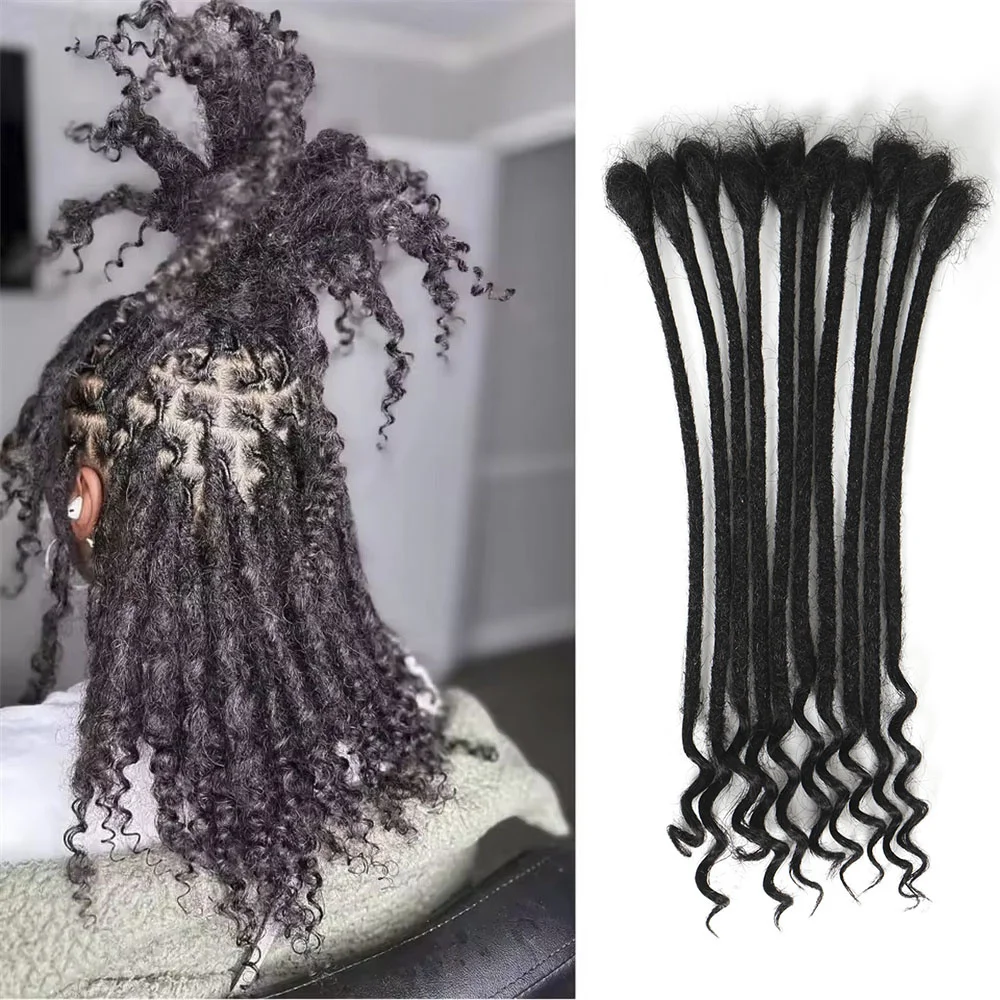 

Человеческие волосы, вьющиеся концы, дреды, наращивание, бразильские настоящие человеческие волосы, наращивание, дреды ручной работы для женщин/мужчин, 6-24 дюйма