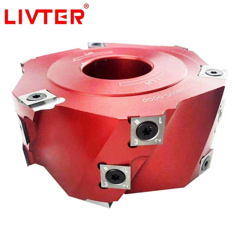 LIVTER  Helical Cutter For Spindle Machine 4-Side Moulder 6T Apply Wood Machine Flat Cutterhead Sprial Planing  Cutter Head