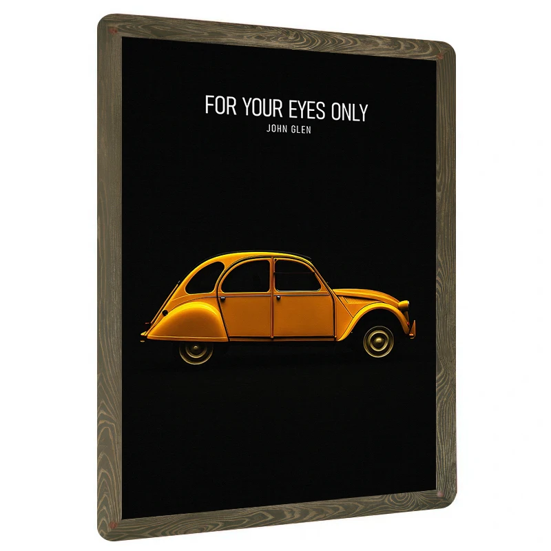 Vintage Yellow Beetle Car Metal Wall Art Home Decoration for Living Room Office Gift for Car Lovers