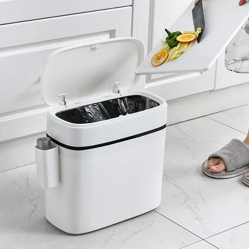 10/12L Badkamer Afvalbakken Druk-Type Prullenbak Keuken Huishoudelijke Waterdichte Vuilnisbak Opbergdoos Vuilnisbakken Papier Prullenbak