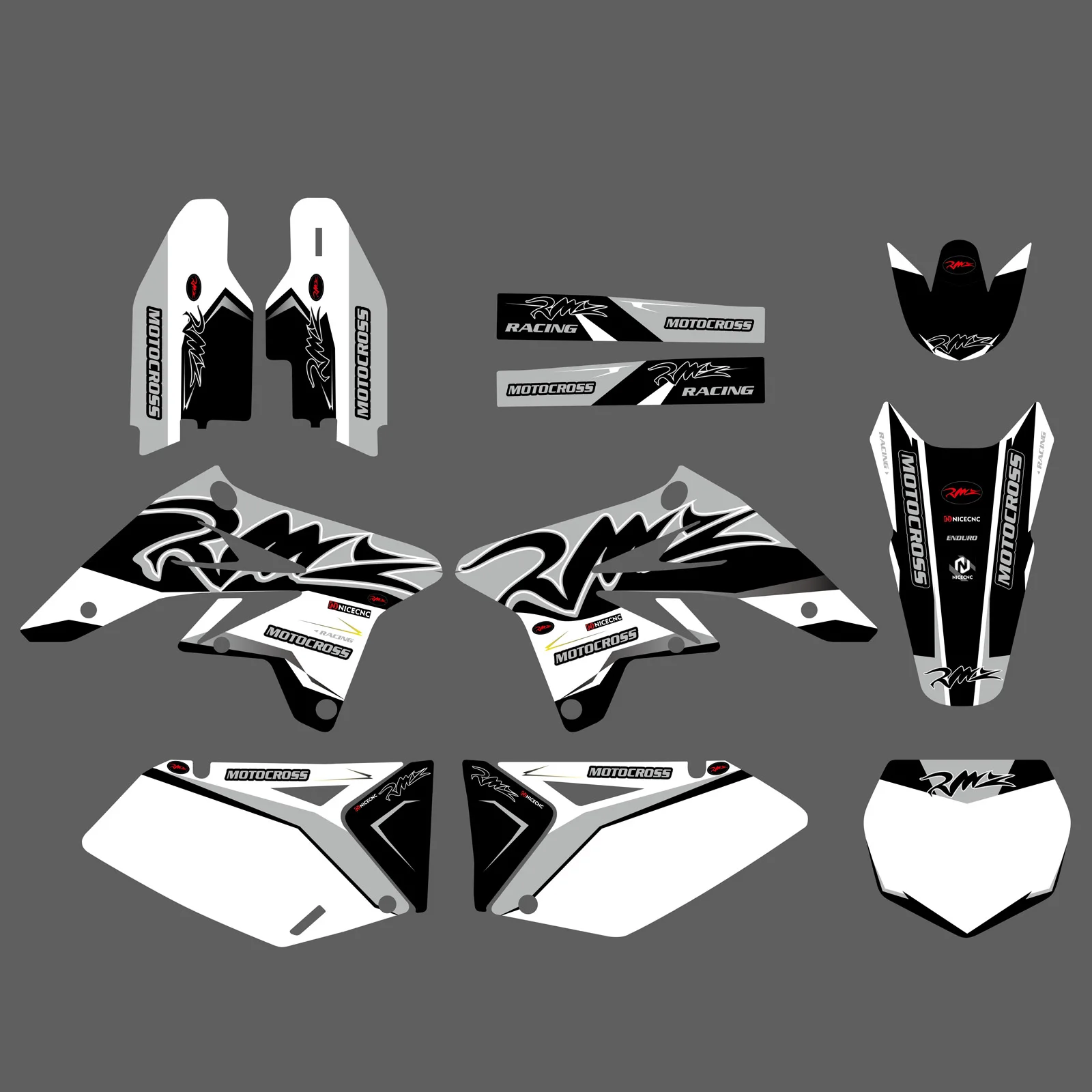 

NICECNC For Suzuki RM-Z 250 RMZ 250 2007 2008 2009 Motocross Graphics Background Decals Sticker Kit Customize RMZ250 Stickers