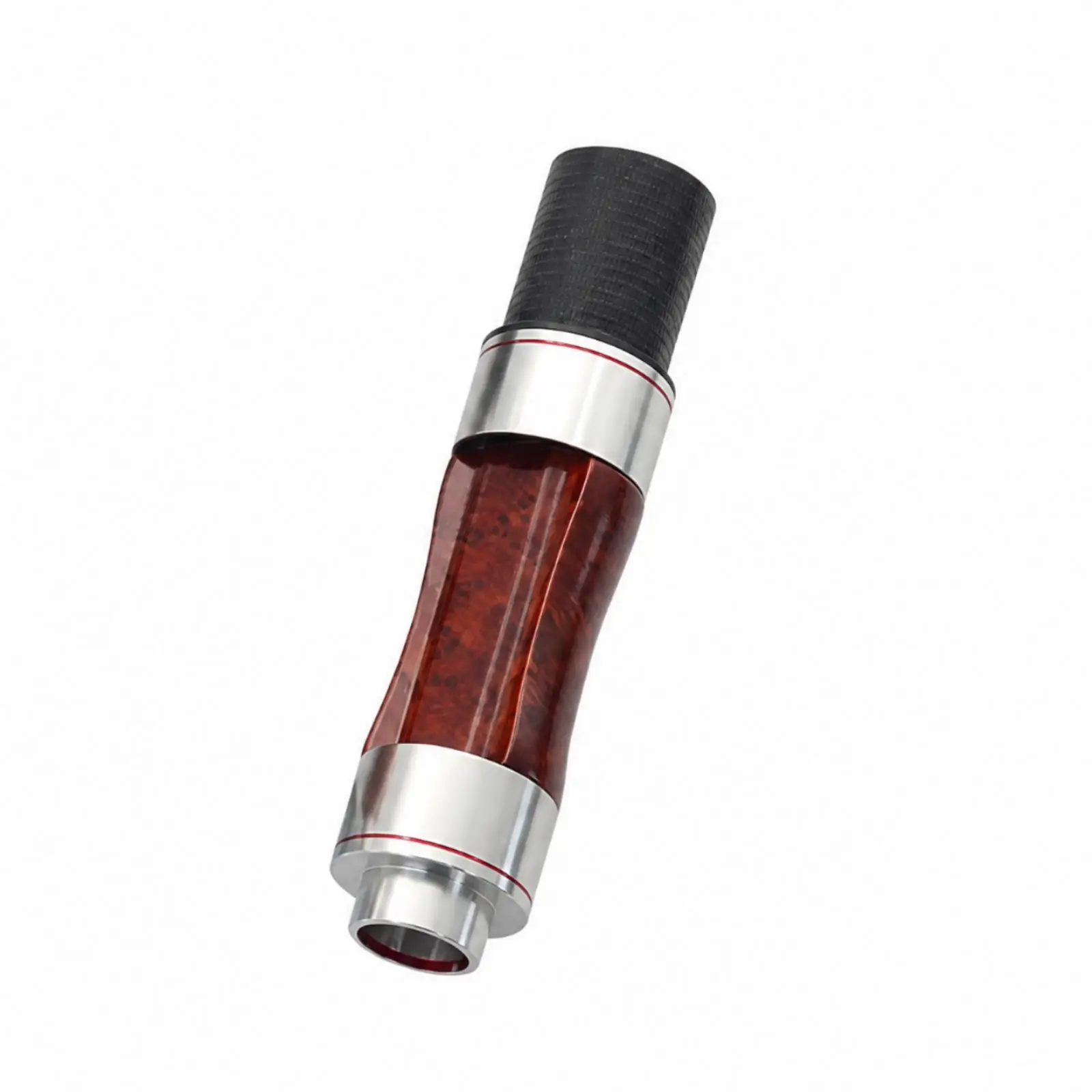 Micro Fishing Rod Reel Seat Replacement Threaded Reel Seat with Wooden Handle Compact