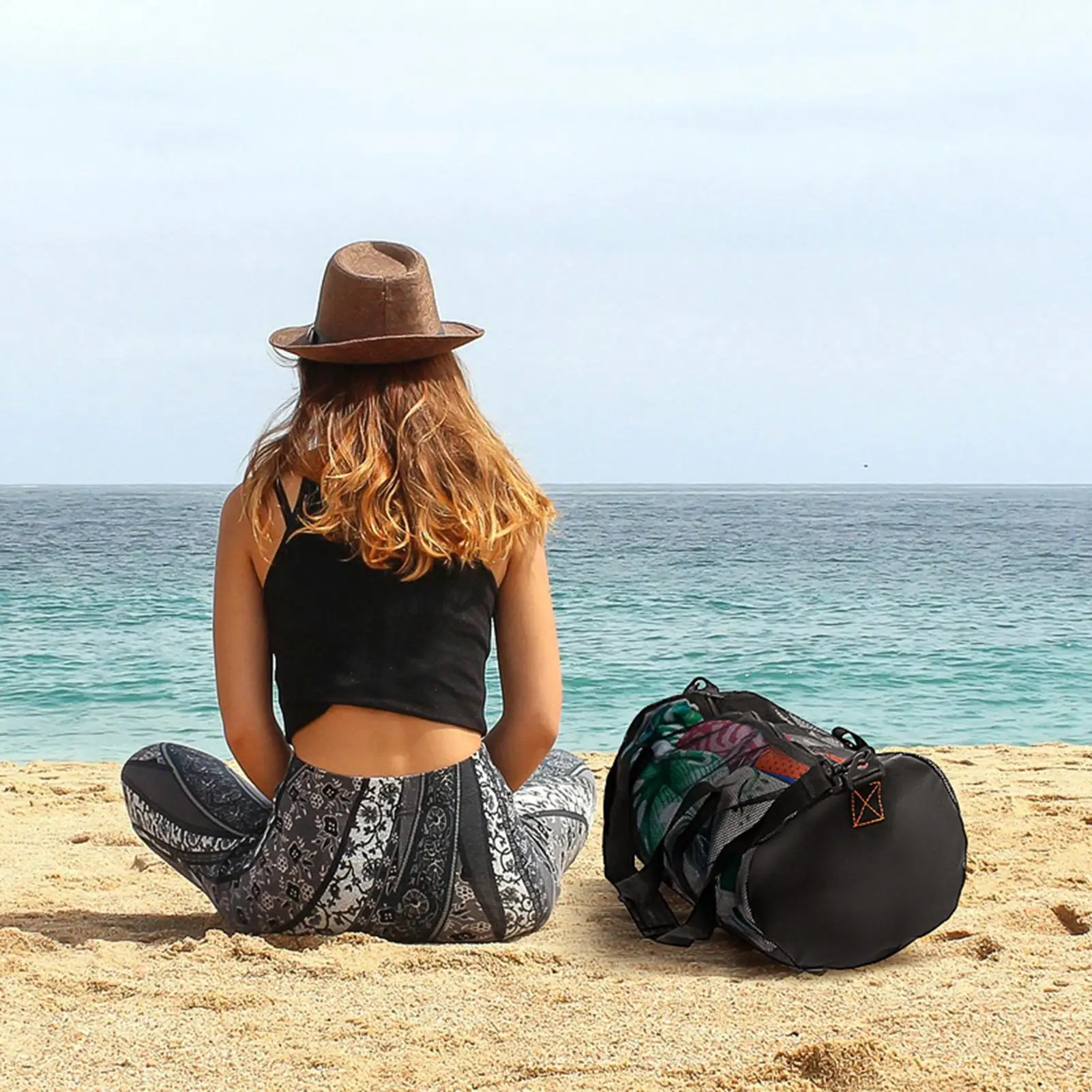 

Складная сетчатая сумка для дайвинга, дышащая легкая большая пляжная спортивная сумка, пляжное снаряжение, спортивный багаж для дайвинга, подходит для водных видов спорта ﻿