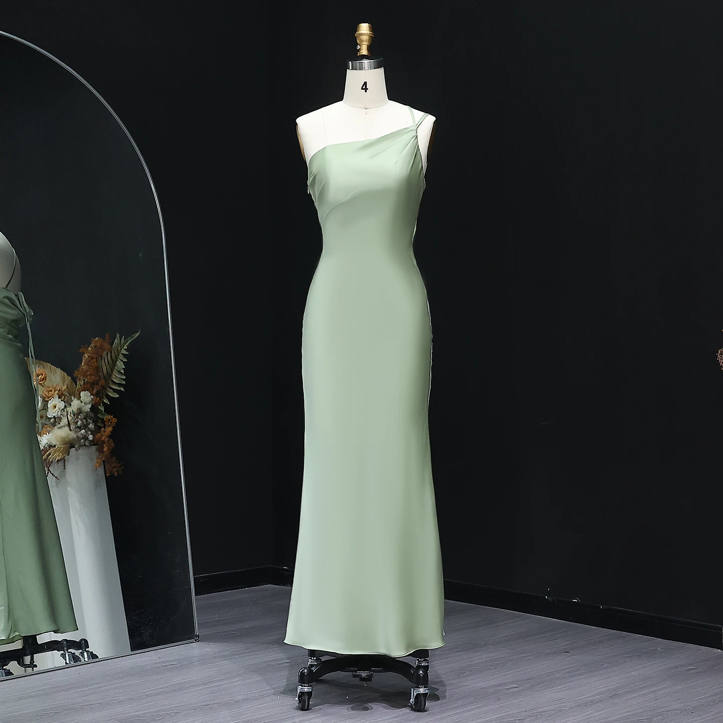 

Шарон Саид сексуальное светло-зеленое атласное платье подружки невесты длинное платье для свадьбы для особых случаев BS289 по индивидуальному заказу