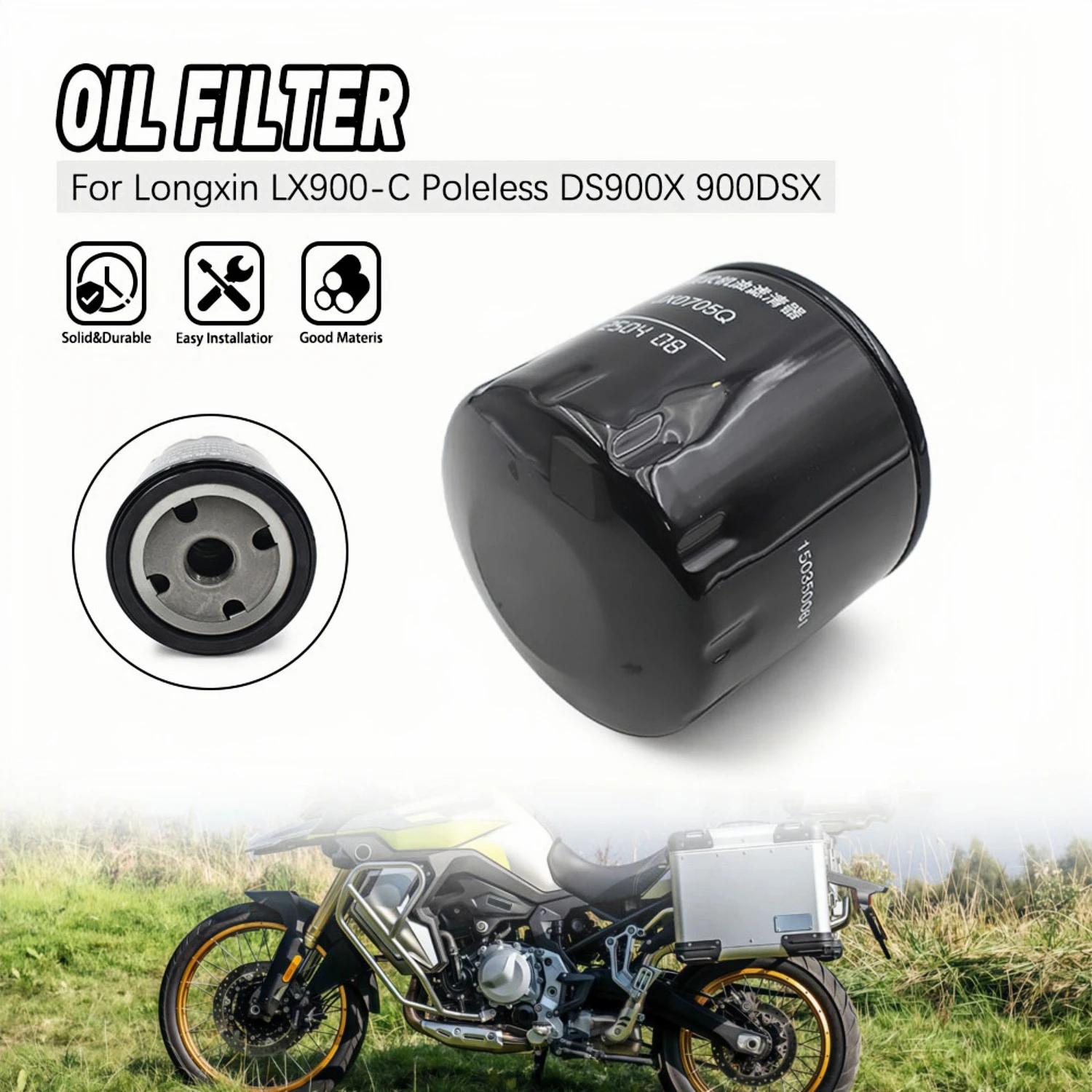 

Motorcycle Oil Filter For Loncin VOGE 900DSX DS900X LX900-C 900 Paper Engine Maintenance Protection Parts