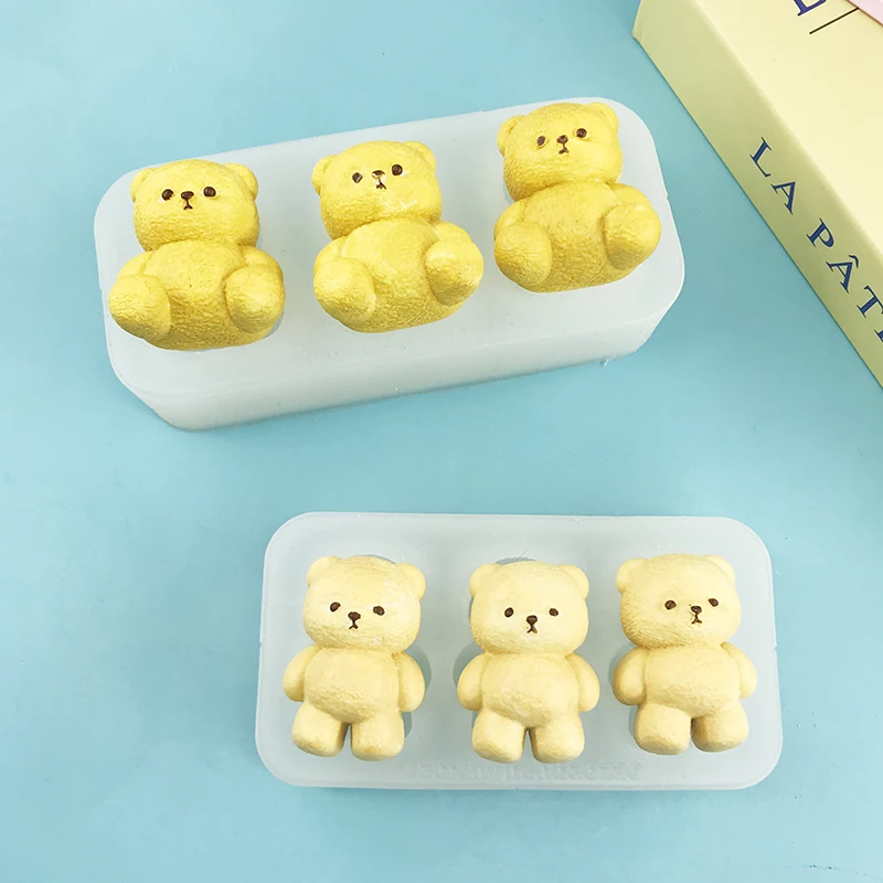 

Little Bear Silicone Mold DIY Handmade Fondant Cake Decoration Pinching Toy for Stress Relief Household Tool