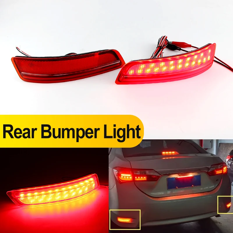 2PC Led Rear Bumper Light For Toyota Corolla 2014 2015 2016 Led Deflector Light Rear Fog Light Bumper Car Accessories 8192030040