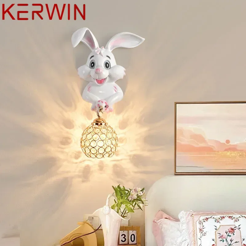 KERWIN-Applique Murale LED Lapin Contemporain, Salon Créatif, Chambre à Coucher, Bureau, Villa, Hôtel, Chambre d'Enfants, Allée, Lumière de Décoration