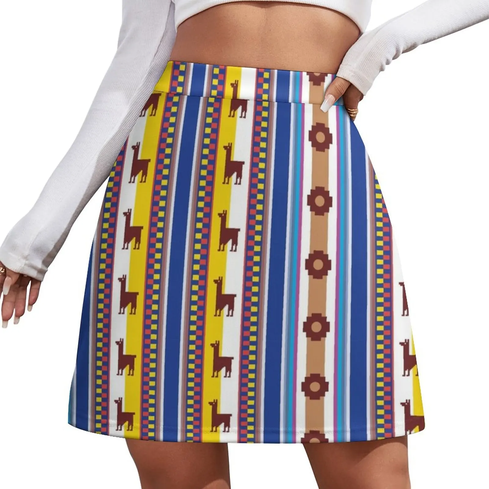 

Peru vian patterns Mini Skirt japanese fashion festival outfit women luxury designer clothing women