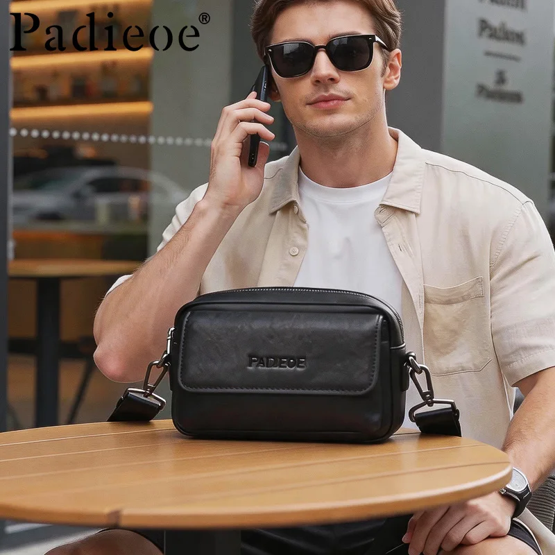 Leather handbag made from vegetable-tanned outer layer of cowhide, luxurious and fashionable, versatile and durable single-shoul