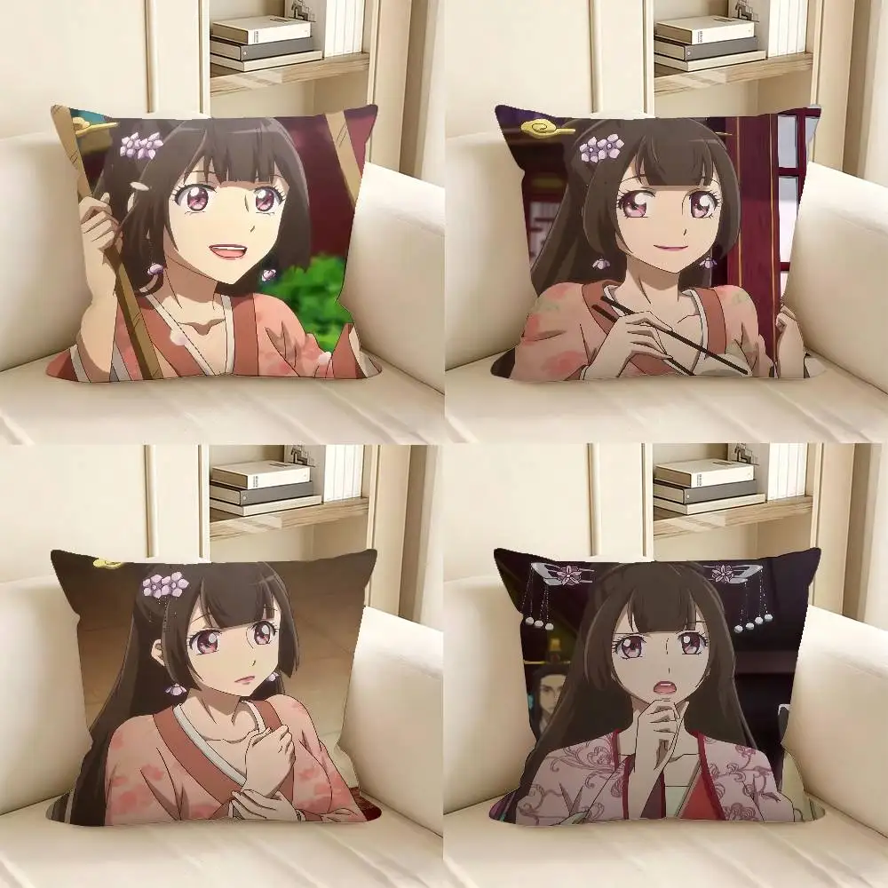1pc Chinese Anime Psychic Princess Pillow Case Fashion Square Pillowcase Bedroom Sofa Room Ins Decoration Leisure