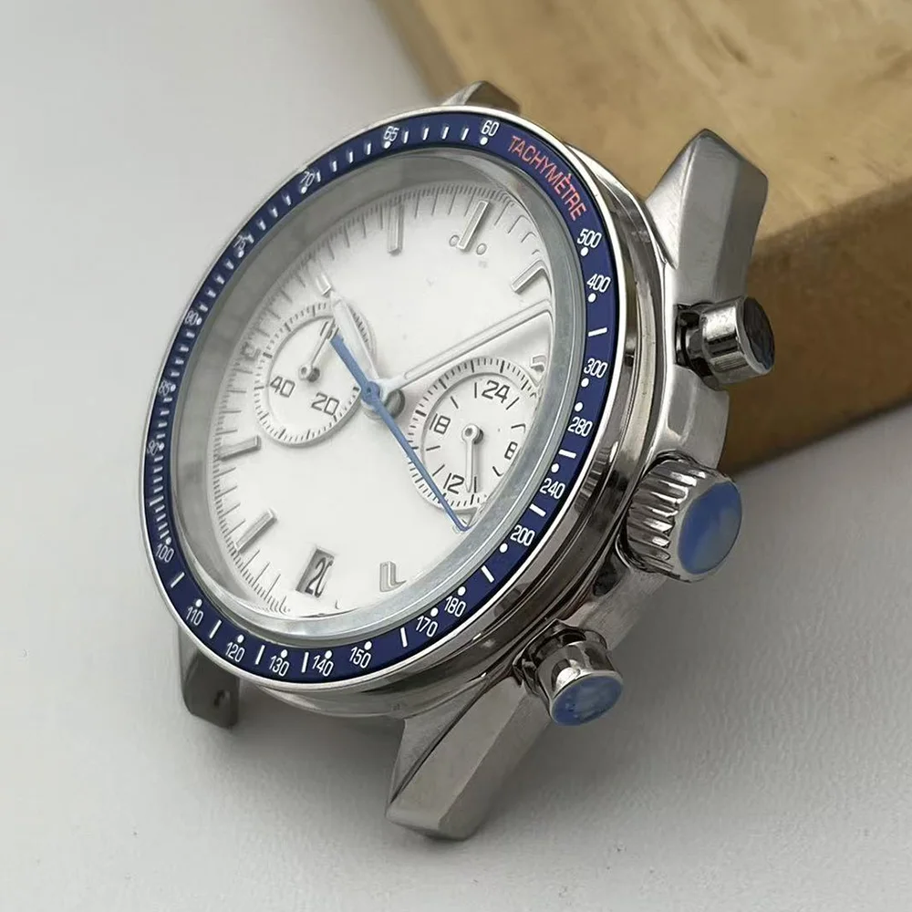 40mm men's quartz watch, featuring a water-resistant design, made of stainless steel, with a white dial, equipped Grey dial VK64
