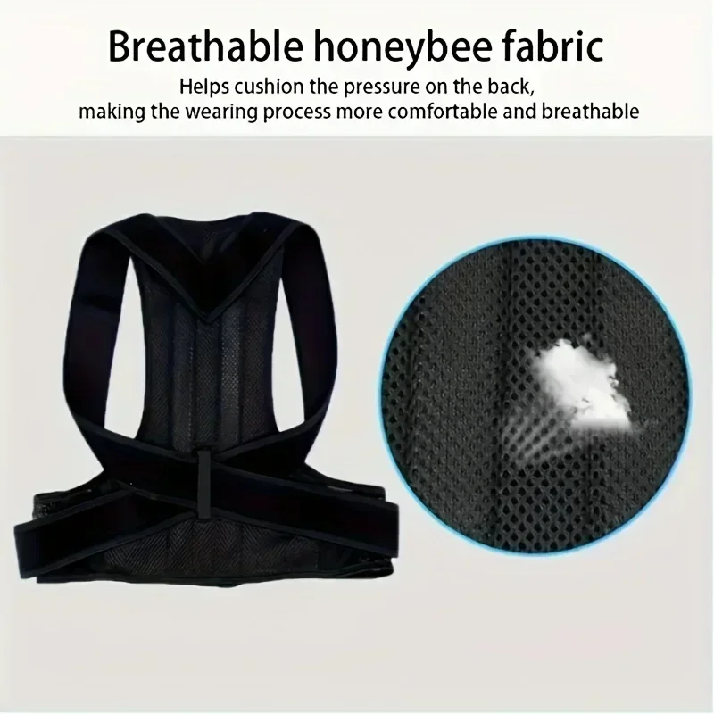 Humpback corrector for adult men, invisible straight back posture belt, corrects spine, improves round shoulder and back gallery 3